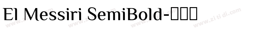 El Messiri SemiBold字体转换